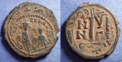 Ancient Coins - Byzantine Empire, Heraclius 610-641, Bronze Follis