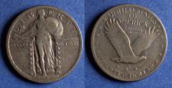 Us Coins - United States,  1919,  Standing Liberty Quarter VG10