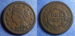 Us Coins - United States,  1846,  Braided Hair Cent
