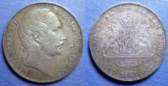 World Coins - Germany, Bavaria, Maximilian II 1862, Silver Taler
