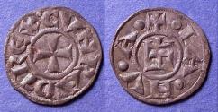World Coins - Italy, Genoa 1139-1339, Silver Denaro