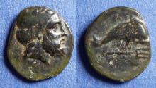Ancient Coins - Islands off of Caria, Nisyros Circa 350 BC, Bronze AE11