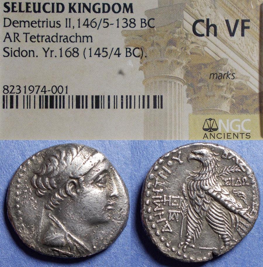 Seleucid Kingdom, Demetrius II 146-138 BC, Silver Tetradrachm