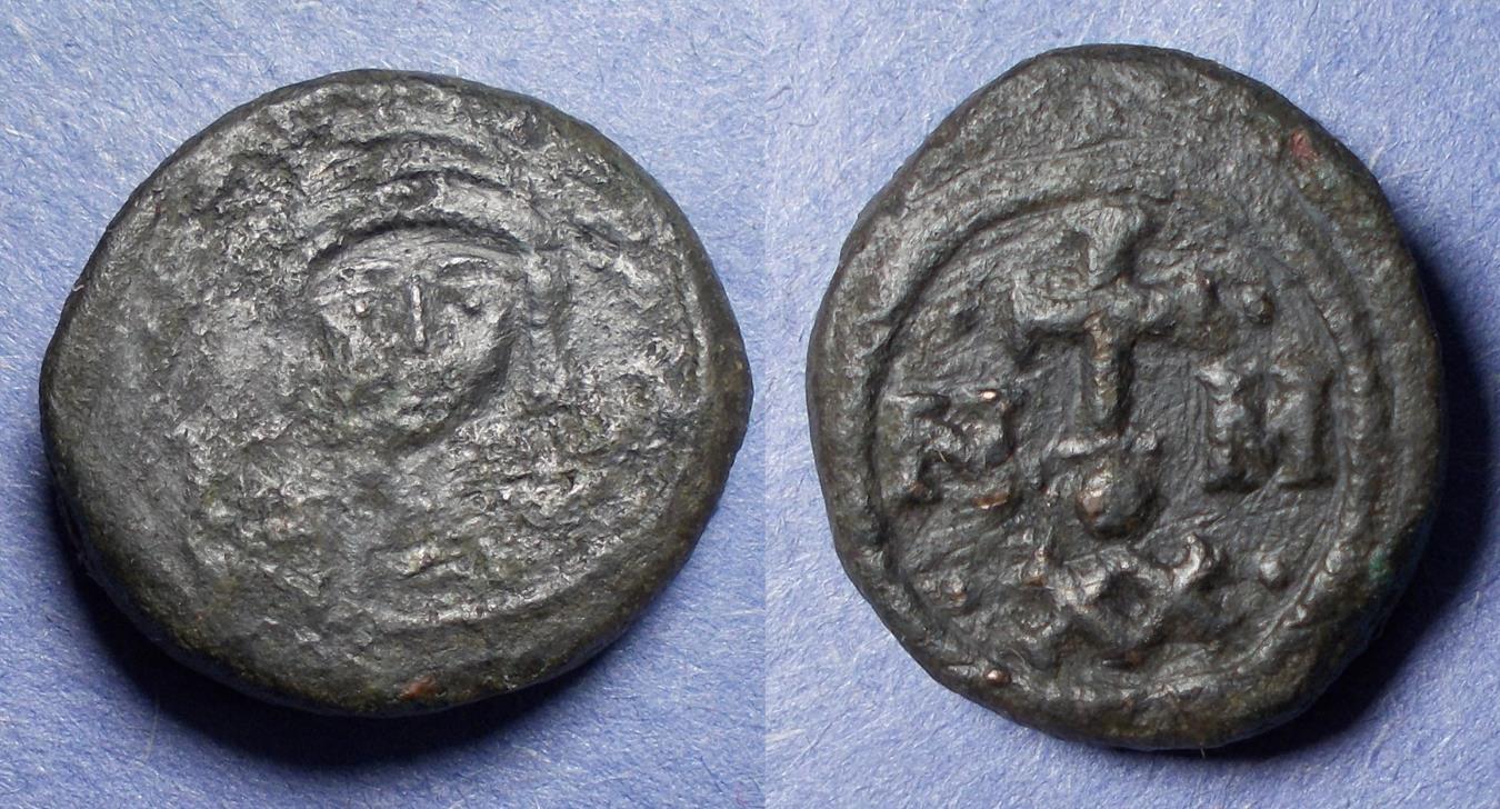 Byzantine Empire, Maurice Tiberius 582-602, Bronze Half Follis