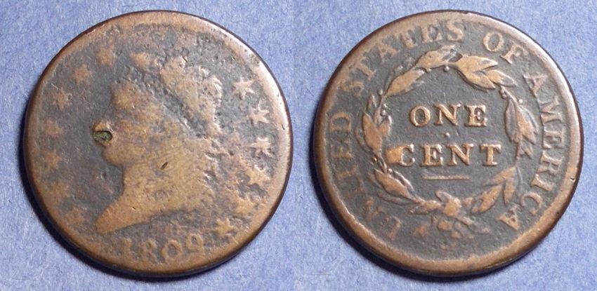 United States, 1809, Classic head large cent | Large Cents