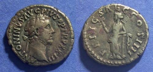 Ancient Coins - Roman Empire, Antoninus Pius 138-161 AD, Denarius