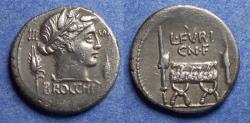 Ancient Coins - Roman Republic, L Furius Cn f Brocchus 63 BC, Silver Denarius
