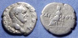 Ancient Coins - Roman Empire, Vespasian 69-79, Silver Denarius