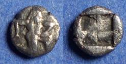 Ancient Coins - Islands off of Thrace, Thasos 500-480 BC, Silver Diobol