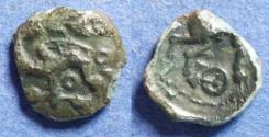 Ancient Coins - Celtic Gaul, Ambiani 50-30 BC, Bronze AE12