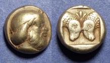 Ancient Coins - Lesbos, Mytilene 454-427 BC, Electrum Hekte