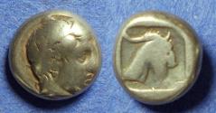 Ancient Coins - Lesbos, Mytilene 454-427 BC, Electrum Hekte