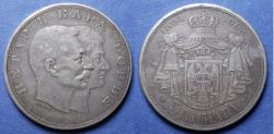 World Coins - Serbia, Petar I 1904, Silver 5 Dinara