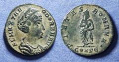 Ancient Coins - Roman Empire, Theodora Struck 337-340, Bronze AE4