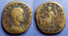Ancient Coins - Roman Empire, Julia Soaemais 218-222, Brass Sestertius