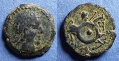 Ancient Coins - Spain, Carisa 1st Century BC, Bronze Half unit