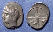 Ancient Coins - Gaul, Massalia 350-150 BC, Silver Obol