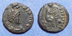 Ancient Coins - Roman Empire, Eudoxia 400-4, Bronze AE3