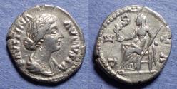 Ancient Coins - Roman Empire, Faustina Jr 147-175, Silver Denarius