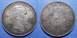 World Coins - Norway, Haakon VII 1908, Silver 2 Kroner