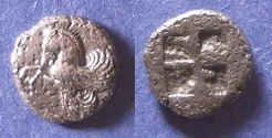 Ancient Coins - Mysia, Lampsakos Circa 475 BC, Diobol