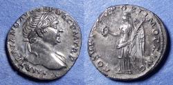 Ancient Coins - Roman Empire, Trajan 98-117, Silver Denarius