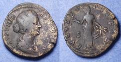 Ancient Coins - Roman Empire, Faustina Jr. 147-175, Brass Sestertius