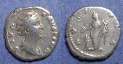 Ancient Coins - Roman Empire, Diva Faustina Sr D. 141, Silver Denarius