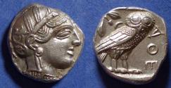 Ancient Coins - Attica, Athens 454-404 BC, Silver Tetradrachm