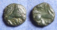 Ancient Coins - Celtic Gaul, Bellovaci 100-50 BC, Bronze AE13