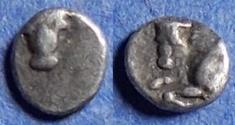 Ancient Coins - Caria, Uncertain Circa 500 BC, Silver Tetartemorion