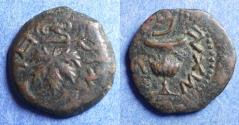 Ancient Coins - Judaea, First revolt Struclk 67/8, Bronze Prutah