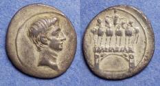 Ancient Coins - Roman Imperatorial, Octavian 44-27 BC, Silver Denarius