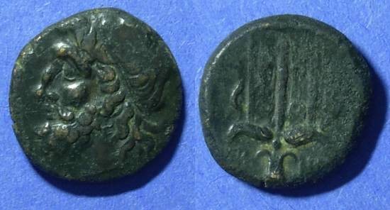 Ancient Coins - Syracuse Sicily, Hieron II 275-215 BC, AE19