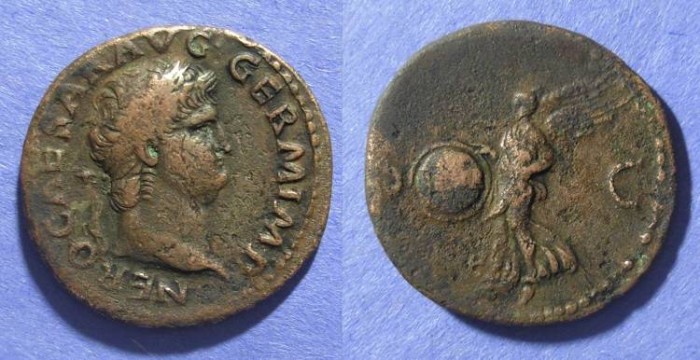 Ancient Coins - Roman Empire, Nero 54-68, Aes