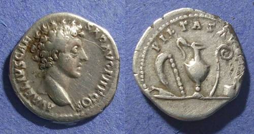 Ancient Coins - Roman Empire, Marcus Aurelius (Caesar) 138-161, Denarius