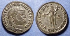 Ancient Coins - Roman Empire, Constantius I (as Caesar) 293-305, Silvered bronze Follis