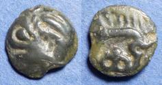 Ancient Coins - Celtic Gaul, Leuci 80-50 BC, Potin 15mm