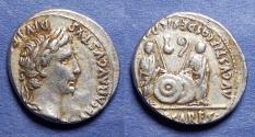 Ancient Coins - Roman Empire, Augustus 27BC-14AD, Silver Denarius