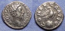 Ancient Coins - Roman Empire, Divus Marcus Aurelius d. 180, Silver Denarius