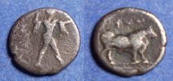 Ancient Coins - Lucania, Sybaris 453-448 BC, Silver Diobol