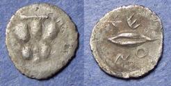 Ancient Coins - Sicily, Leontini 476-466 BC, Silver Hemiobol
