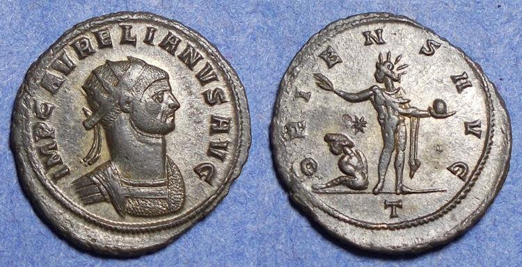 Ancient Coins - Roman Empire, Aurelian 270-275, Silvered Bronze Antoninianus