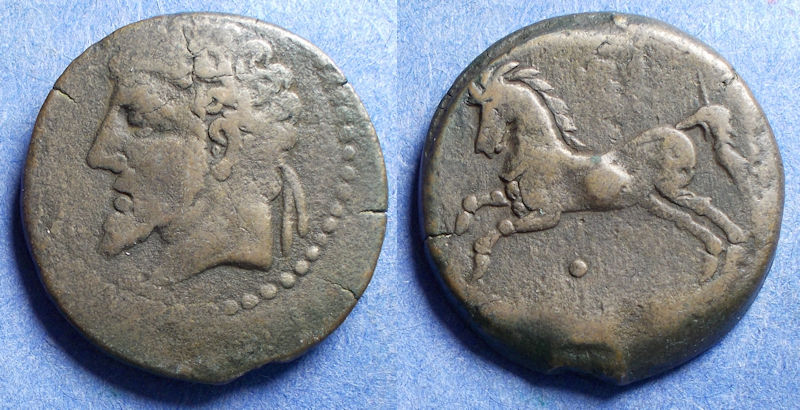 Micipsa Coin Numidia, Massinissa or Micipsa 203-118 BC, Brozne AE26 | Greek Coins