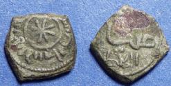 World Coins - Kingdom of Sicily, William I 1154-66, Silver plated copper Fourree Kharruba