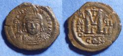 Ancient Coins - Byzantine Emipre, Maurice Tiberius 582-602, 29mm, Bronze Follis