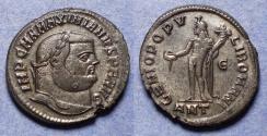 Ancient Coins - Roman Empire, Maximianus 286-305, Silvered Bronze Follis