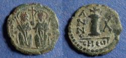 Ancient Coins - Byzantine Empire, Justin II 565-578, Decanummium