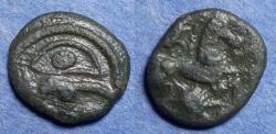 Ancient Coins - Celtic Gaul, Bellovaci 100-50 BC, Bronze 15mm
