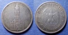 World Coins - Germany,  1935 A, Silver 5 Reichsmark